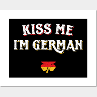 Kiss Me I'm German Funny St Patricks Day Posters and Art